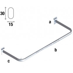 barra de colgar ovalada de 90 cm