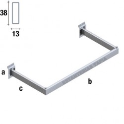 barra de colgar rectangular de 60 cm