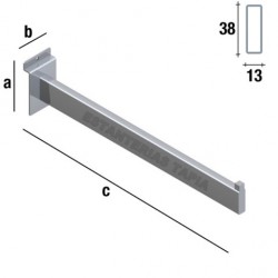 perchero recto rectangular de 40 cm