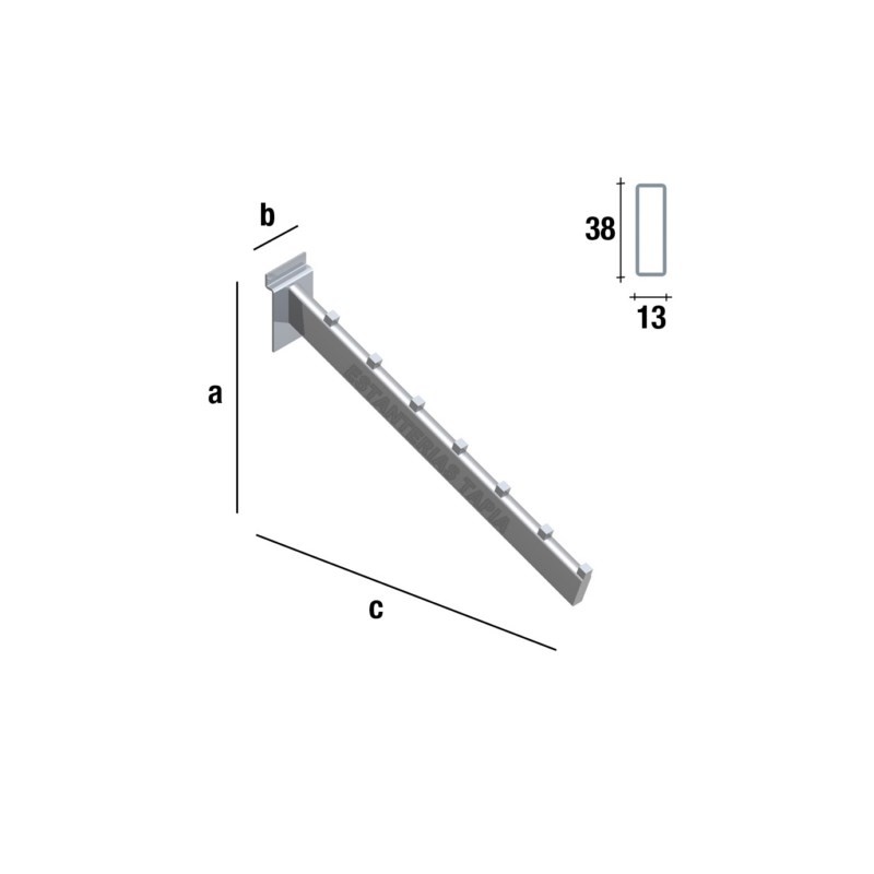 perchero rectangular de 38 cm Estanterias