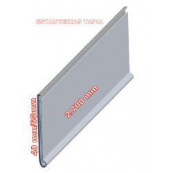 portaprecio adhesivo de 270 cm blanco