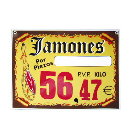 portaprecio jamones