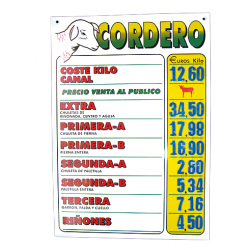 listado de precio cordero