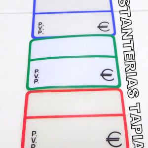 portaprecios reutilizables