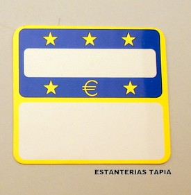 portaprecios reutilizables