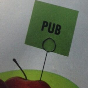 portaprecios en nirosta utilizable para alimentacion