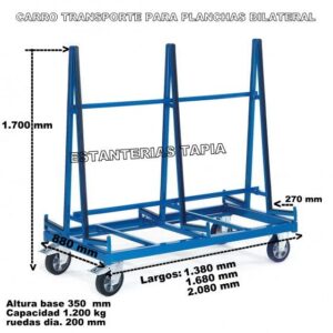 Carro transporte para planchas