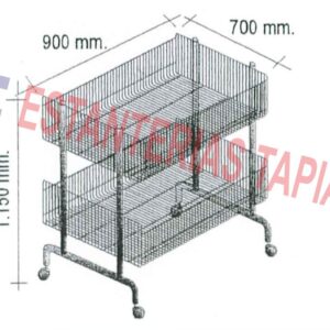 expositor oferta 2 cestos grande