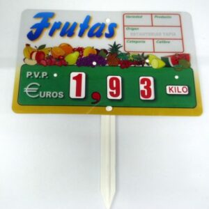 portaprecio fruteria canada gancho paleta plastico