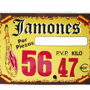 portaprecio jamones