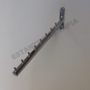 perchero inclinado  pared cromado