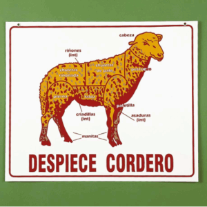 cartel despiece cordero