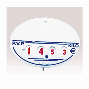 Porta Precios Ovalo